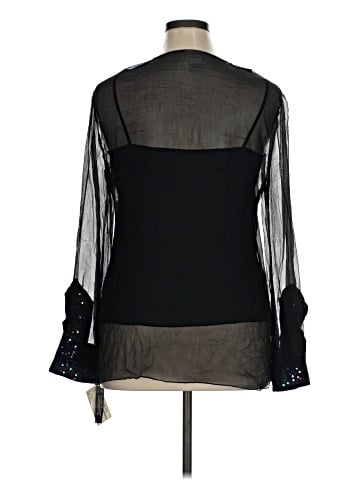 PASSPORTS Long Sleeve Silk Top (view 2)
