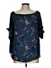 Babaton 100% Polyester Blue 3/4 Sleeve Blouse Size L - photo 1