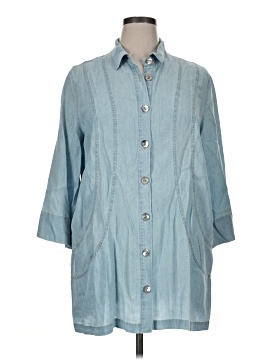 Soft Surroundings 3/4 Sleeve Button Down Shirt