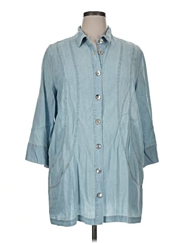 Soft Surroundings 3/4 Sleeve Button-Down Shirt (view 1)
