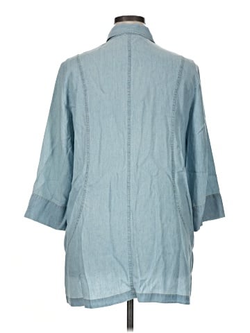 Soft Surroundings 3/4 Sleeve Button-Down Shirt (view 2)