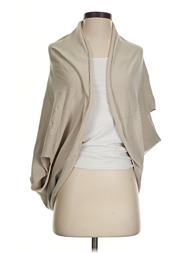 Pre-owned Forever 21 Contemporary Cardigan Sweater In Tan