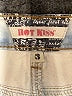 Hot Kiss Graphic Blue Denim Shorts Size 3 - photo 3