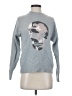 Skull Cashmere Print Gray Pullover Sweater Size S - photo 1