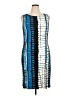 Donna Morgan Graphic Blue Cocktail Dress Size 16 - photo 1