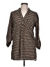 rue21 100% Polyester Chevron-herringbone Black 3/4 Sleeve Blouse Size L - photo 1