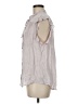 Lovestitch Gray Sleeveless Button-Down Shirt Size M - photo 5