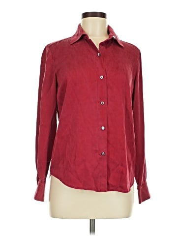 Linda Allard Ellen Tracy Long Sleeve Silk Top (view 1)