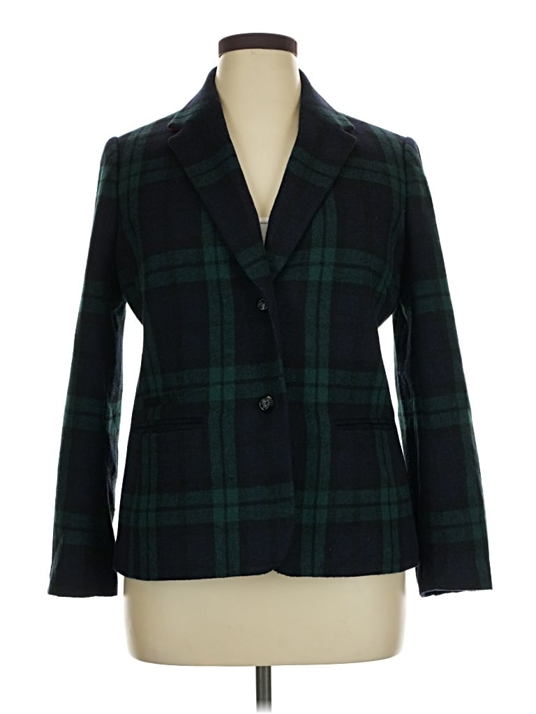 Pre-owned Talbots Blazer Jacket In Green