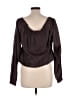 Isabella Rodriguez 100% Polyester Brown Long Sleeve Blouse Size L - photo 2
