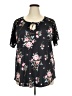 Unbranded Black Short Sleeve Blouse Size XXL - photo 1
