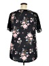 Unbranded Black Short Sleeve Blouse Size XXL - photo 2