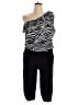 What's Hot... Animal Print Black Jumpsuit Size XL - photo 1