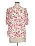 Rose + Olive 100% Polyester Floral Pink 3/4 Sleeve Blouse Size L - photo 1