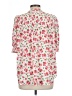 Rose + Olive 100% Polyester Floral Pink 3/4 Sleeve Blouse Size L - photo 2