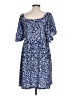 Unbranded Print Blue Casual Dress Size L - photo 2