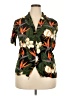 Assorted Brands Tropical Green Short Sleeve Blouse Size 2X - photo 1