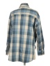 H&M Checkered-gingham Blue Long Sleeve Blouse Size S - photo 2