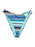 River Island 100% Polyester Print Blue Swimsuit Bottoms Size 6 - photo 1
