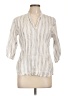 AP.NY 100% Linen Ivory 3/4 Sleeve Blouse Size L - photo 1
