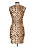 Unbranded Animal Print Tan Cocktail Dress Size L - photo 2