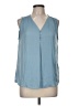 Hilary Radley 100% Polyester Blue Sleeveless Blouse Size M - photo 1