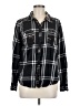 Hurley 100% Cotton Plaid Black Long Sleeve Button-Down Shirt Size M - photo 1
