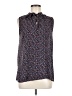 Ann Taylor LOFT 100% Polyester Blue Sleeveless Blouse Size M - photo 1