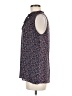 Ann Taylor LOFT 100% Polyester Blue Sleeveless Blouse Size M - photo 5