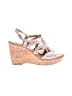 B.O.C Silver Tan Wedges Size 9 - photo 1