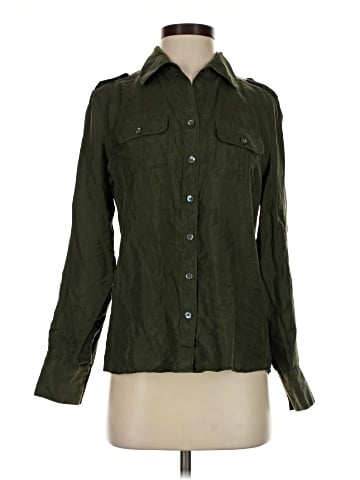 Banana Republic Long Sleeve Silk Top (view 1)