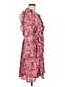 Gap 100% Polyester Paisley Pink Casual Dress Size L - photo 4
