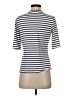 Lands' End Stripes Ivory Short Sleeve Turtleneck Size XS - photo 2