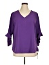 Unbranded 100% Polyester Purple 3/4 Sleeve Blouse Size XL - photo 1