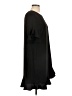 Charles Henry Solid Black Casual Dress Size L - photo 4