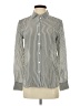 Everlane 100% Silk Stripes Gray Long Sleeve Silk Top Size 2 - photo 1