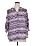 Faded Glory 100% Polyester Purple 3/4 Sleeve Blouse Size 1X - photo 1