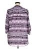 Faded Glory 100% Polyester Purple 3/4 Sleeve Blouse Size 1X - photo 2