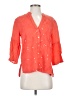 120% Lino Stars Orange 3/4 Sleeve Button-Down Shirt Size S (estimated) - photo 1