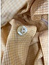 Burberry Yellow Orange Vintage Victorian Collar Blouse Size M - photo 8