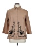 A.K.C. Tan 3/4 Sleeve Button-Down Shirt Size 1X - photo 1