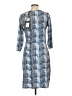 Smashed Lemon Chevron-herringbone Blue Casual Dress Size 10 - photo 2