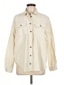 Double Zero Solid Ivory Long Sleeve Button-Down Shirt Size M - photo 1