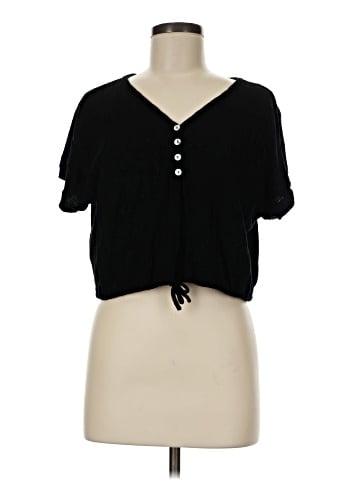 Funky Pink Short Sleeve Henley (view 1)