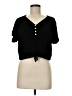 Funky Pink Black Short Sleeve Henley Size M - photo 1