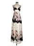 En Creme 100% Polyester Floral Ivory Cocktail Dress Size S - photo 1