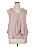 Bar III Gray Tan Sleeveless Blouse Size XL - photo 1