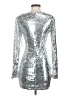 Superdown 100% Polyester Metallic Silver Cocktail Dress Size S - photo 2