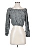 Mind Matter Gray Long Sleeve Top Size S - photo 1