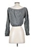 Mind Matter Gray Long Sleeve Top Size S - photo 2